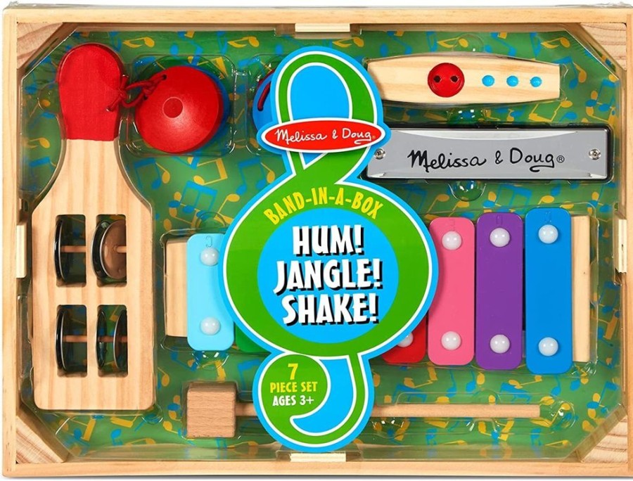 Musical Toys Melissa & Doug | Melissa & Doug - Band-In-A-Box - Hum! Jangle! Shake!