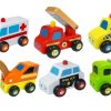 Cars, Trains & Vehicles Viga Toys | Viga Toys- Mini Wooden Vehicles (6 Piece Set)